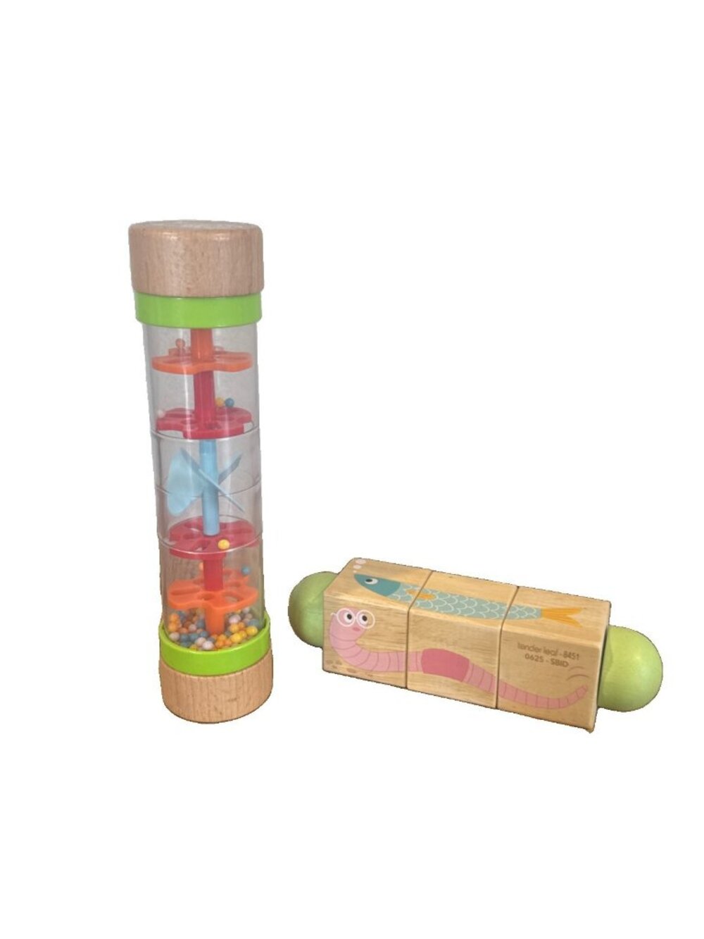 Tender Leaf Toys - Educational Twisting Toy Animal Matching And Rain Stick Wood